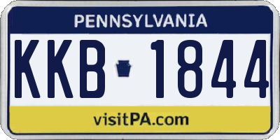 PA license plate KKB1844