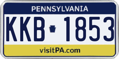 PA license plate KKB1853