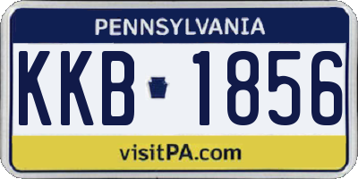 PA license plate KKB1856