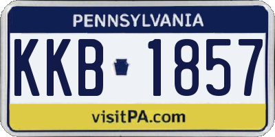 PA license plate KKB1857