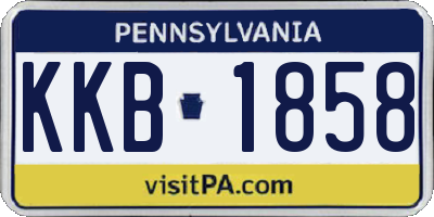PA license plate KKB1858