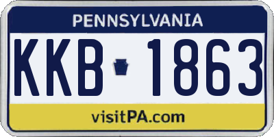PA license plate KKB1863