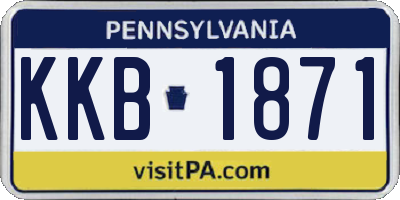 PA license plate KKB1871