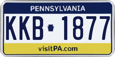 PA license plate KKB1877