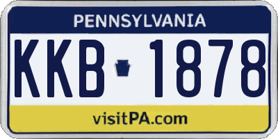 PA license plate KKB1878