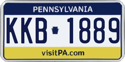 PA license plate KKB1889
