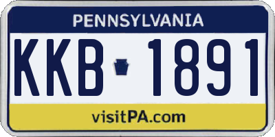 PA license plate KKB1891