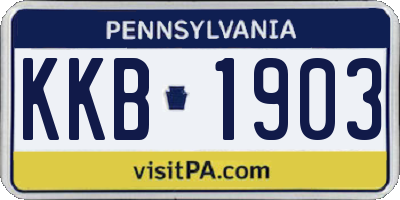 PA license plate KKB1903