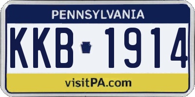 PA license plate KKB1914