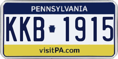 PA license plate KKB1915