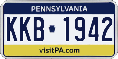 PA license plate KKB1942