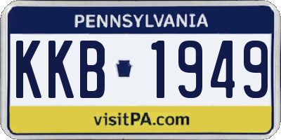 PA license plate KKB1949
