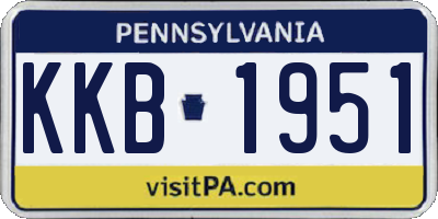 PA license plate KKB1951