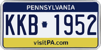 PA license plate KKB1952