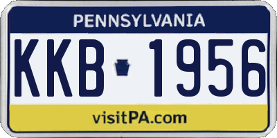 PA license plate KKB1956