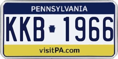 PA license plate KKB1966