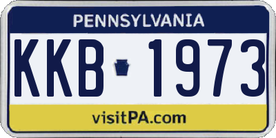 PA license plate KKB1973