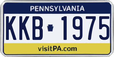 PA license plate KKB1975