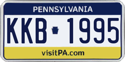 PA license plate KKB1995