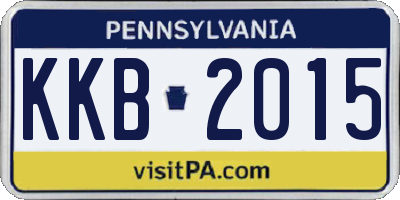 PA license plate KKB2015