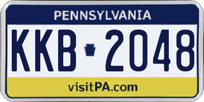 PA license plate KKB2048