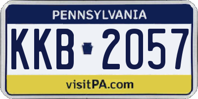 PA license plate KKB2057