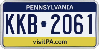 PA license plate KKB2061