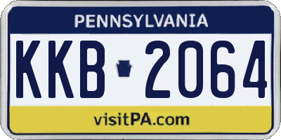 PA license plate KKB2064