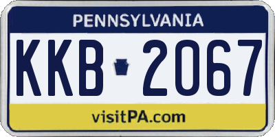 PA license plate KKB2067