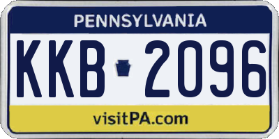 PA license plate KKB2096
