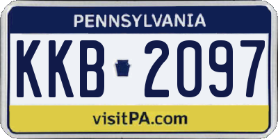 PA license plate KKB2097