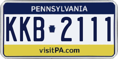 PA license plate KKB2111