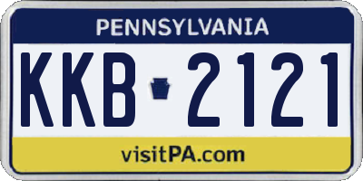 PA license plate KKB2121