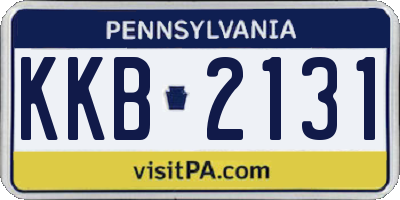 PA license plate KKB2131
