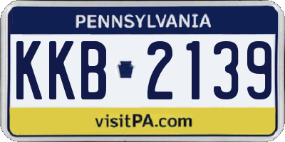 PA license plate KKB2139