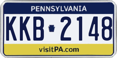 PA license plate KKB2148