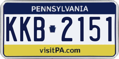 PA license plate KKB2151