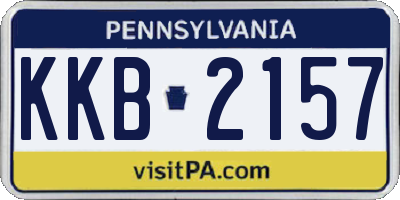 PA license plate KKB2157