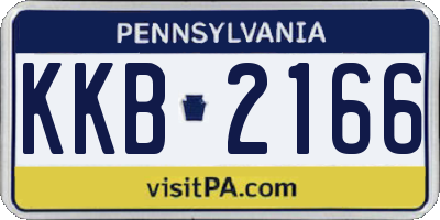 PA license plate KKB2166