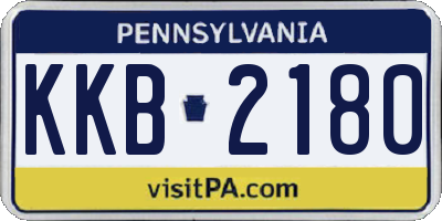 PA license plate KKB2180