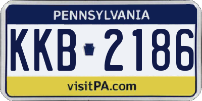 PA license plate KKB2186