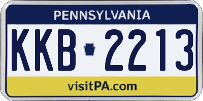 PA license plate KKB2213