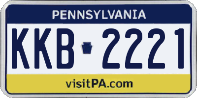 PA license plate KKB2221