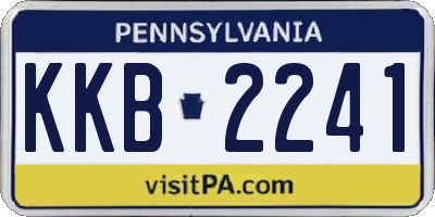 PA license plate KKB2241