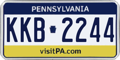 PA license plate KKB2244