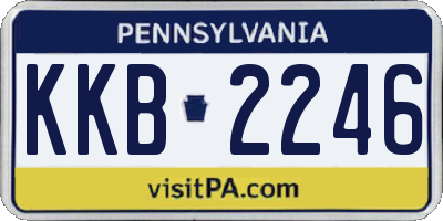 PA license plate KKB2246