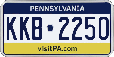 PA license plate KKB2250