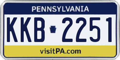 PA license plate KKB2251
