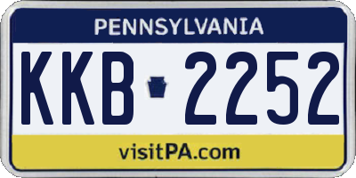 PA license plate KKB2252
