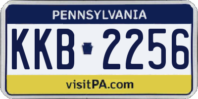 PA license plate KKB2256